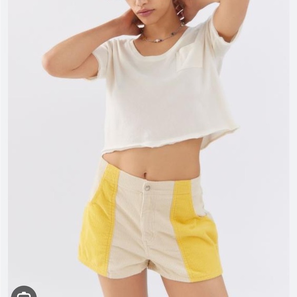 Urban Outfitters Pants - Bdg Urban Outfitters Eliana Colorblock Corduroy Short Size 30 NWT
